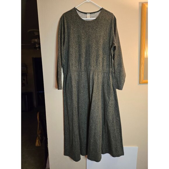 Land’s End Women’s Cotton Long Sleeve Dress With Pockets Classic Maxi Size XL - Picture 1 of 5